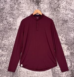 Mantra Catalyst Long Sleeve Polo Medium Mens Burgundy Red